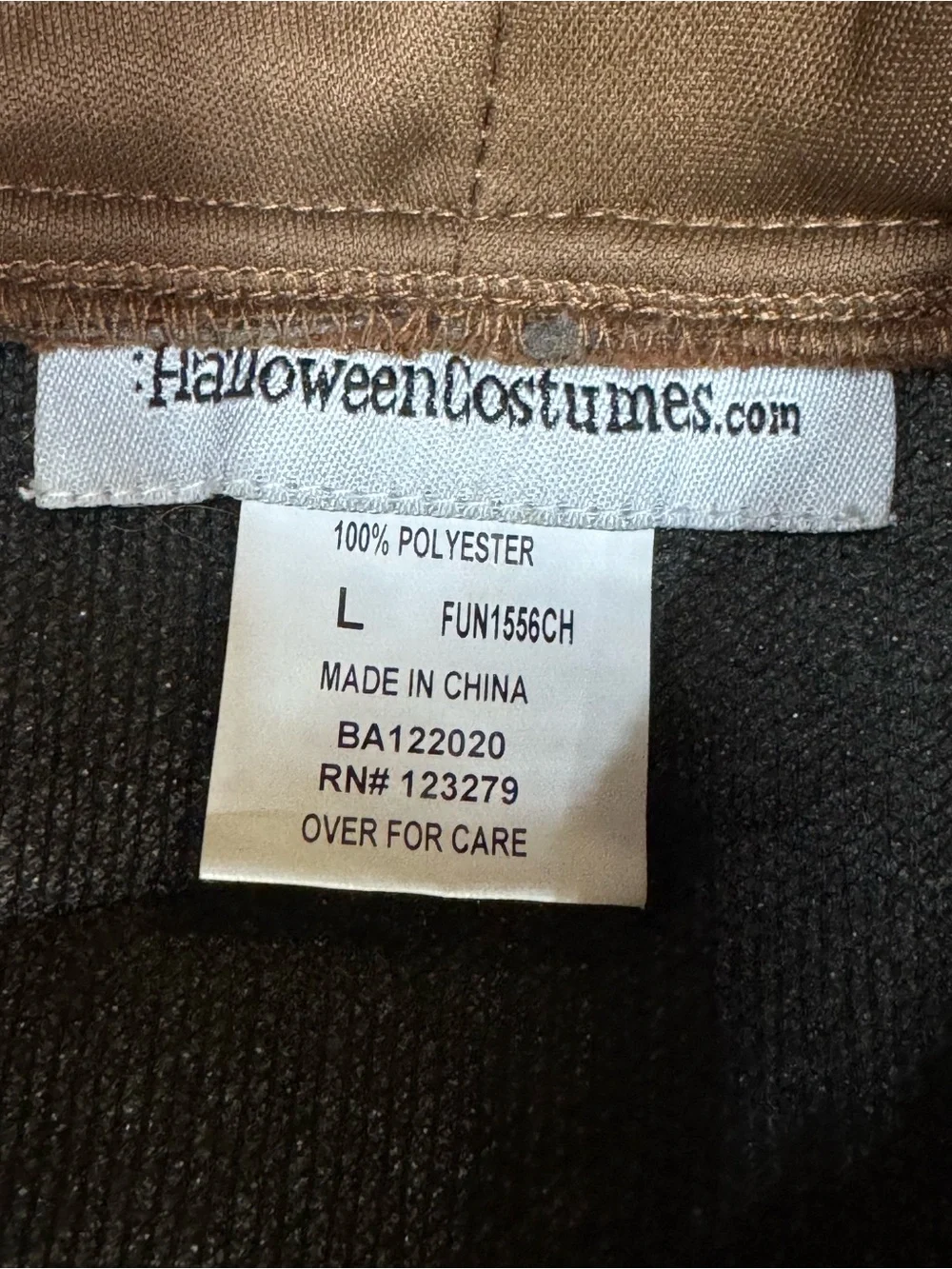 Kids Brown Cockroach Costume with Antennae size Large